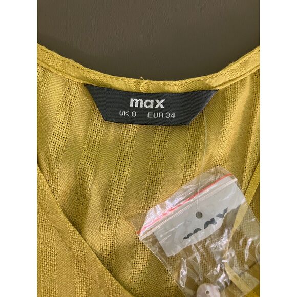 NWOT Max long sleeve button down peasant blouse - Picture 4 of 8